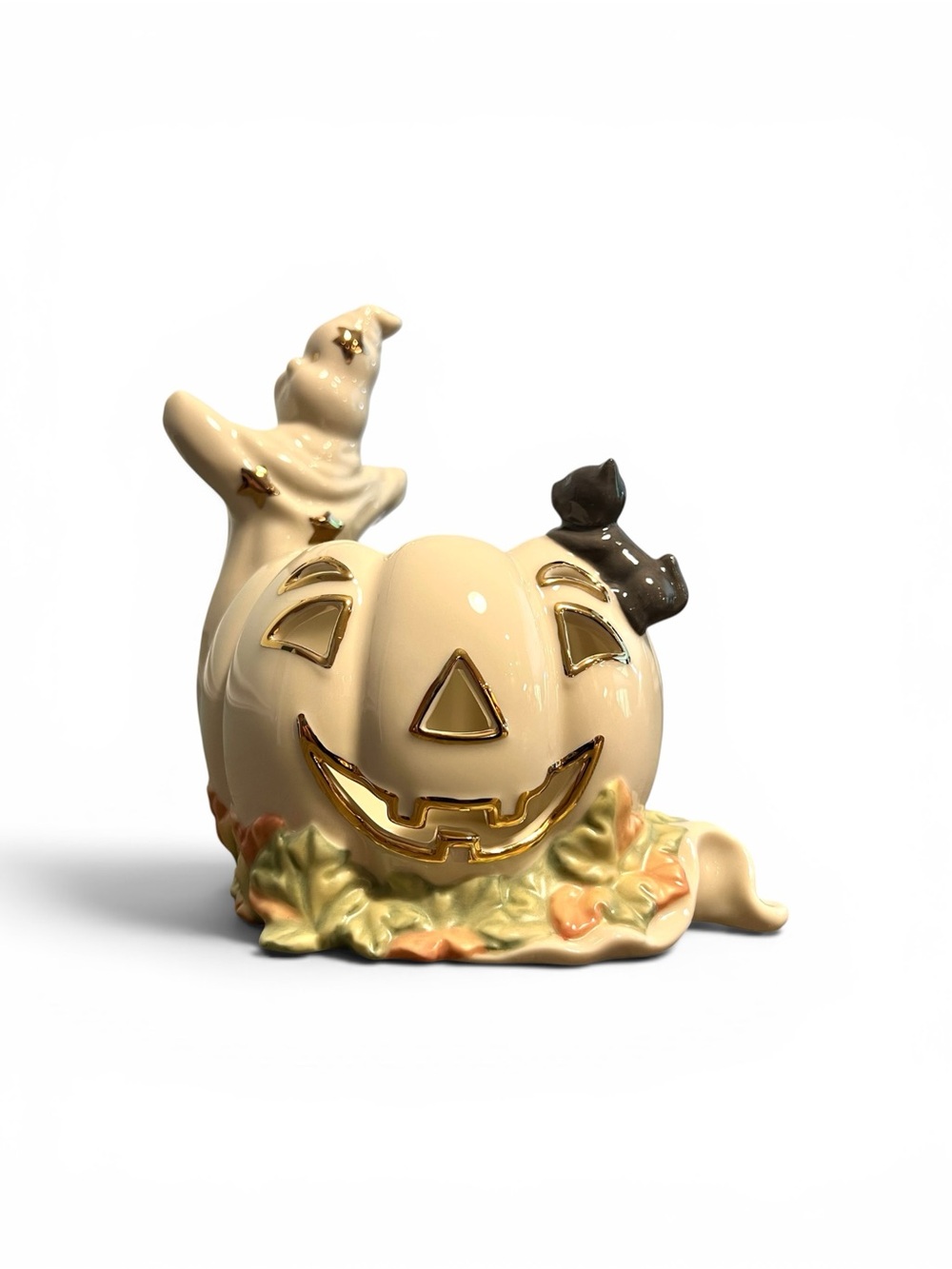 Lenox Occasions Ghost with Pumpkin Votive 6.25"